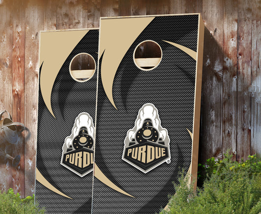 "Purdue Swoosh" Cornhole Boards