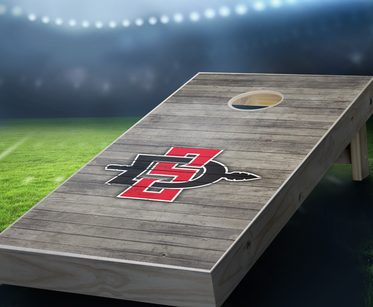 "San Diego State Distressed" Cornhole Boards