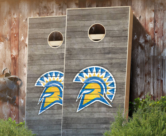 "San Jose State Distressed" Cornhole Boards