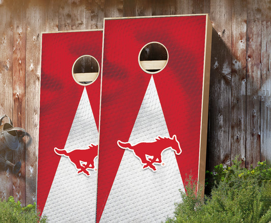 "Southern Methodist Jersey" Cornhole Boards