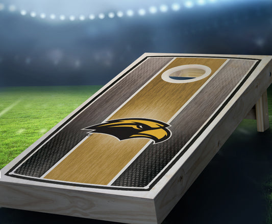 "Southern Miss Stained Stripe" Cornhole Boards