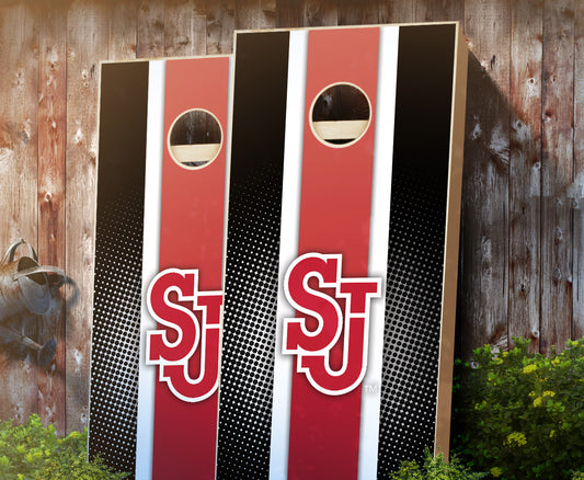"St. John's Striped" Cornhole Boards