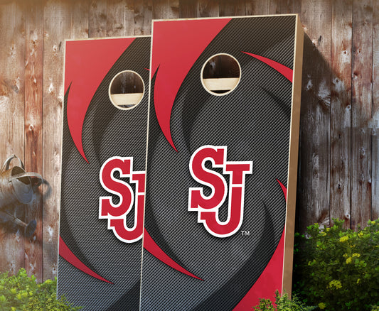 "St. John's Swoosh" Cornhole Boards