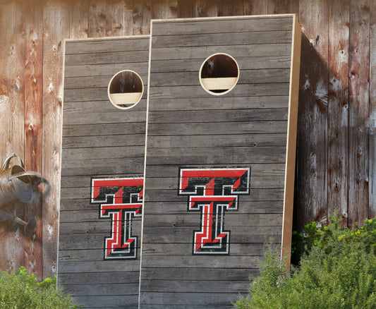 "Texas Tech Distressed" Cornhole Boards
