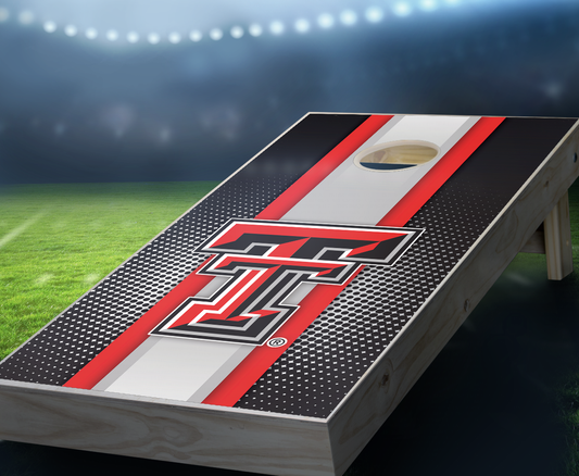 "Texas Tech Striped" Cornhole Boards