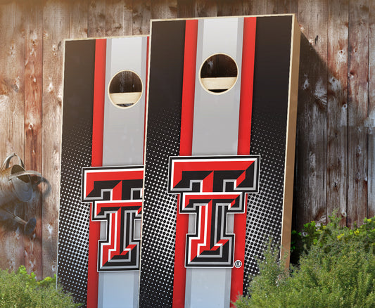 "Texas Tech Striped" Cornhole Boards