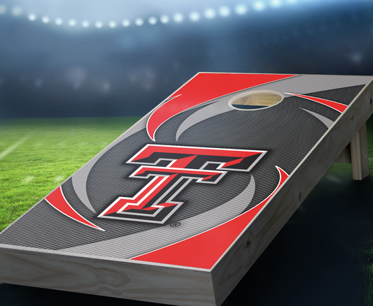 "Texas Tech Swoosh" Cornhole Boards