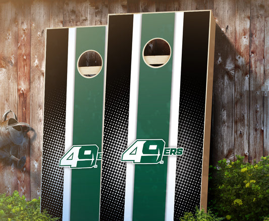 "UNC Charlotte Striped" Cornhole Boards