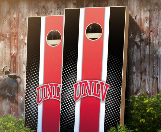 "UNLV Striped" Cornhole Boards