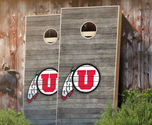 "Utah Distressed" Cornhole Boards