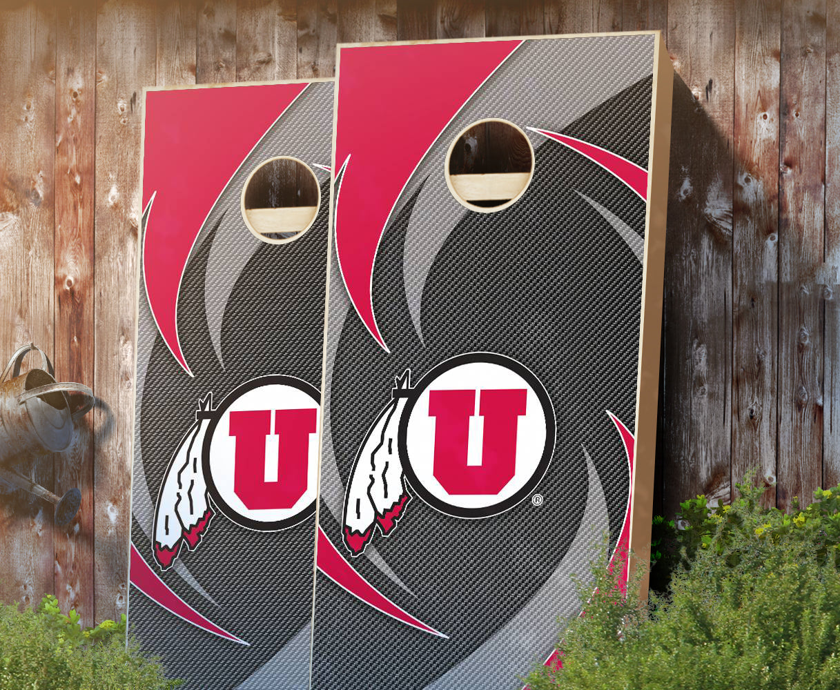 "Utah Swoosh" Cornhole Boards