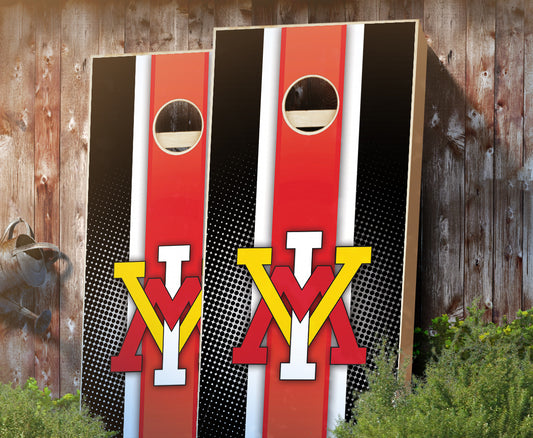 "VMI Striped" Cornhole Boards
