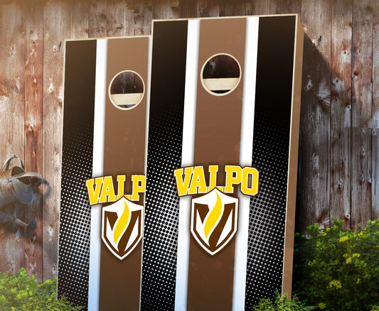 "Valparaiso Striped" Cornhole Boards