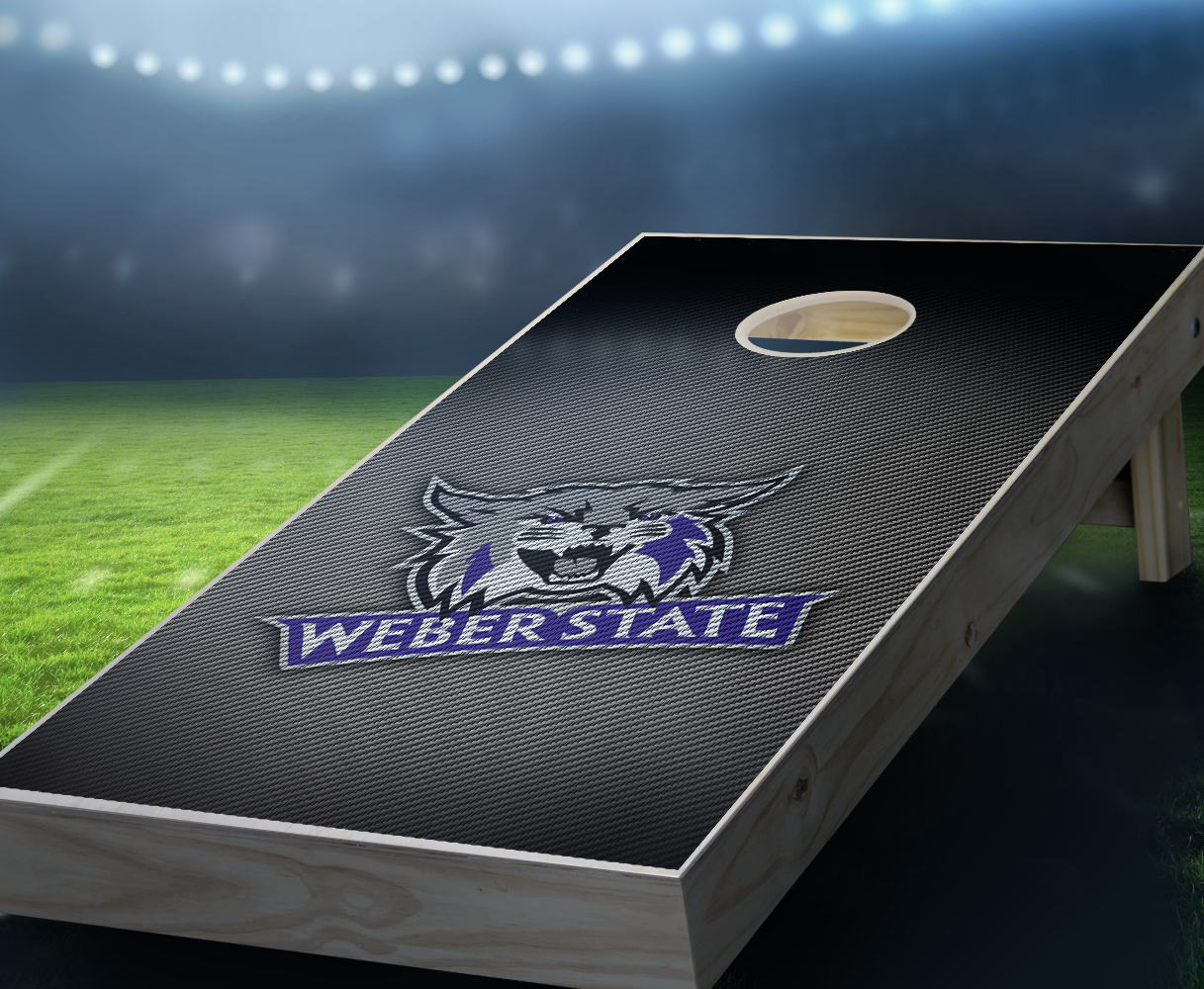 "Weber State Slanted" Cornhole Boards