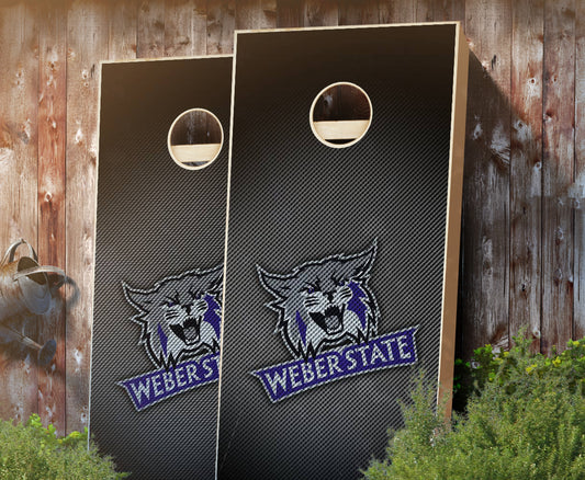 "Weber State Slanted" Cornhole Boards