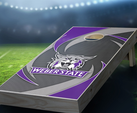 "Weber State Swoosh" Cornhole Boards