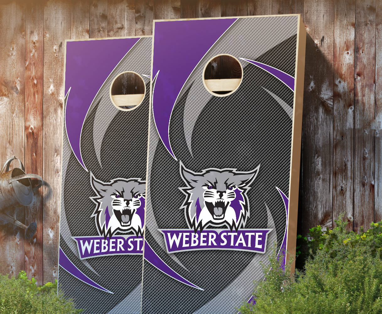 "Weber State Swoosh" Cornhole Boards