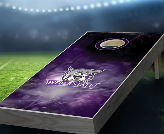 "Weber State Smoke" Cornhole Boards