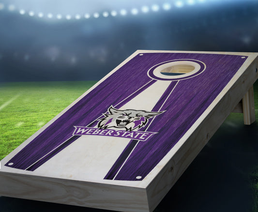 "Weber State Stained Pyramid" Cornhole Boards