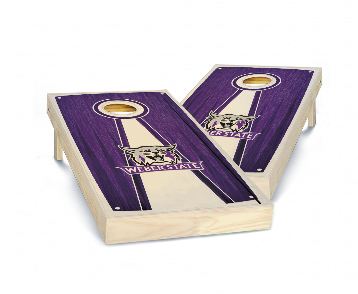 "Weber State Stained Pyramid" Cornhole Boards