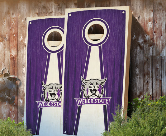 "Weber State Stained Pyramid" Cornhole Boards