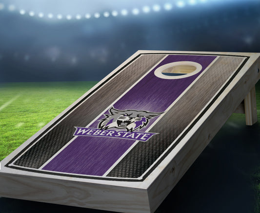 "Weber State Stained Stripe" Cornhole Boards