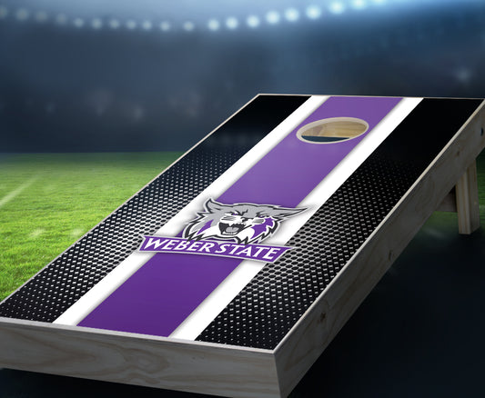 "Weber State Striped" Cornhole Boards