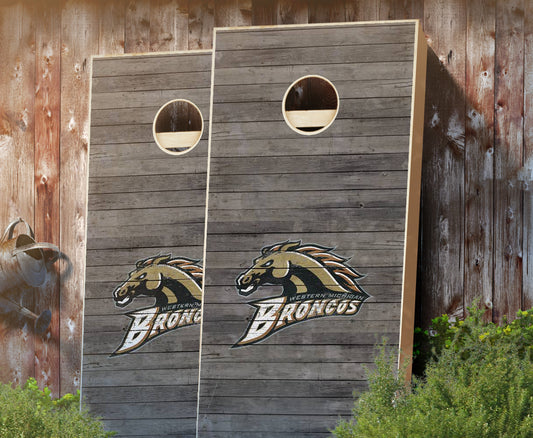 "Western Michigan Distressed" Cornhole Boards