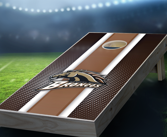 "Western Michigan Striped" Cornhole Boards