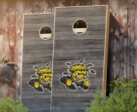 "Wichita State Distressed" Cornhole Boards