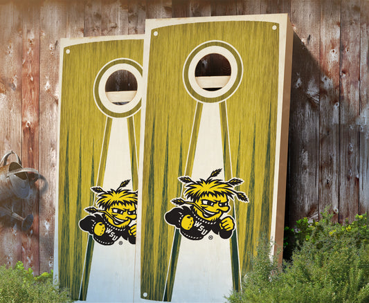 "Wichita State Stained Pyramid" Cornhole Boards