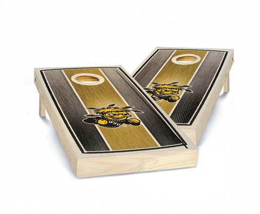 "Wichita State Stained Stripe" Cornhole Boards