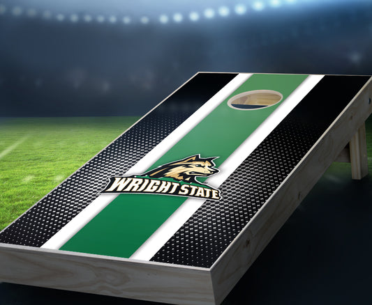 "Wright State Striped" Cornhole Boards