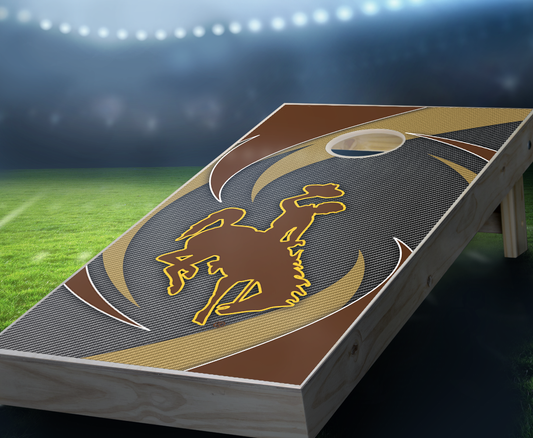 "Wyoming Swoosh" Cornhole Boards