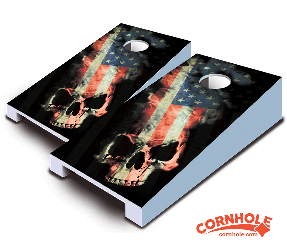 "American Skull" Tabletop Cornhole Boards