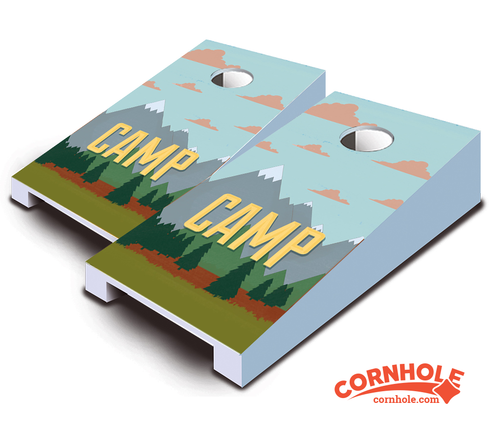 "Camp" Tabletop Cornhole Boards