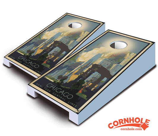 "Chicago Poster" Tabletop Cornhole Boards