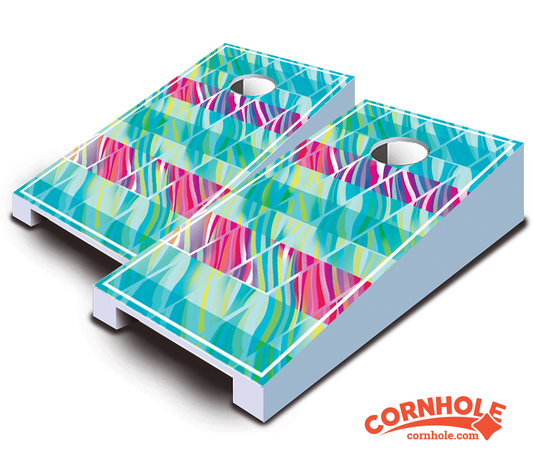 "Cool Wave" Tabletop Cornhole Boards