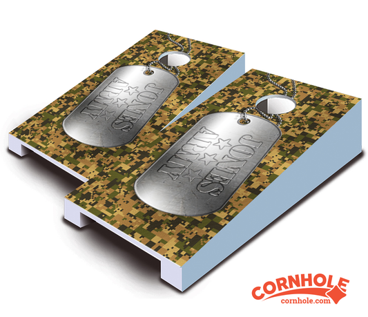 "USMC Dog Tag" Tabletop Cornhole Boards