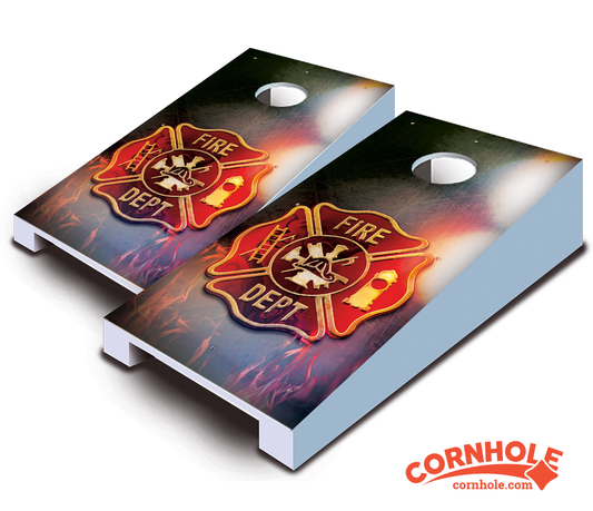 "Fire Badge" Tabletop Cornhole Boards