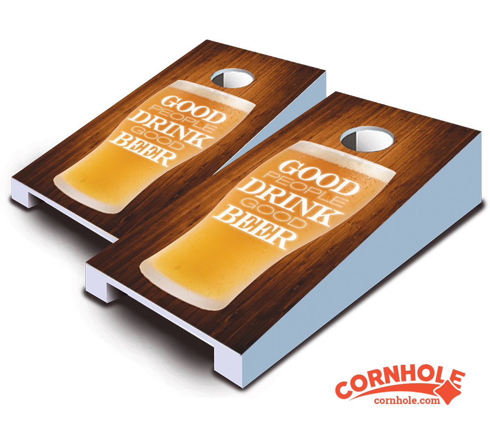 "Good People Good Beer" Tabletop Cornhole Boards