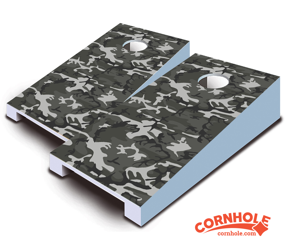 "Gray Camo" Tabletop Cornhole Boards