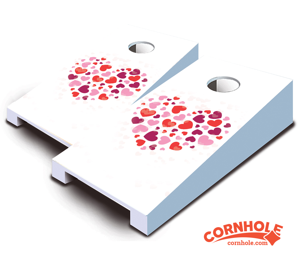 "Heart Heart" Tabletop Cornhole Boards