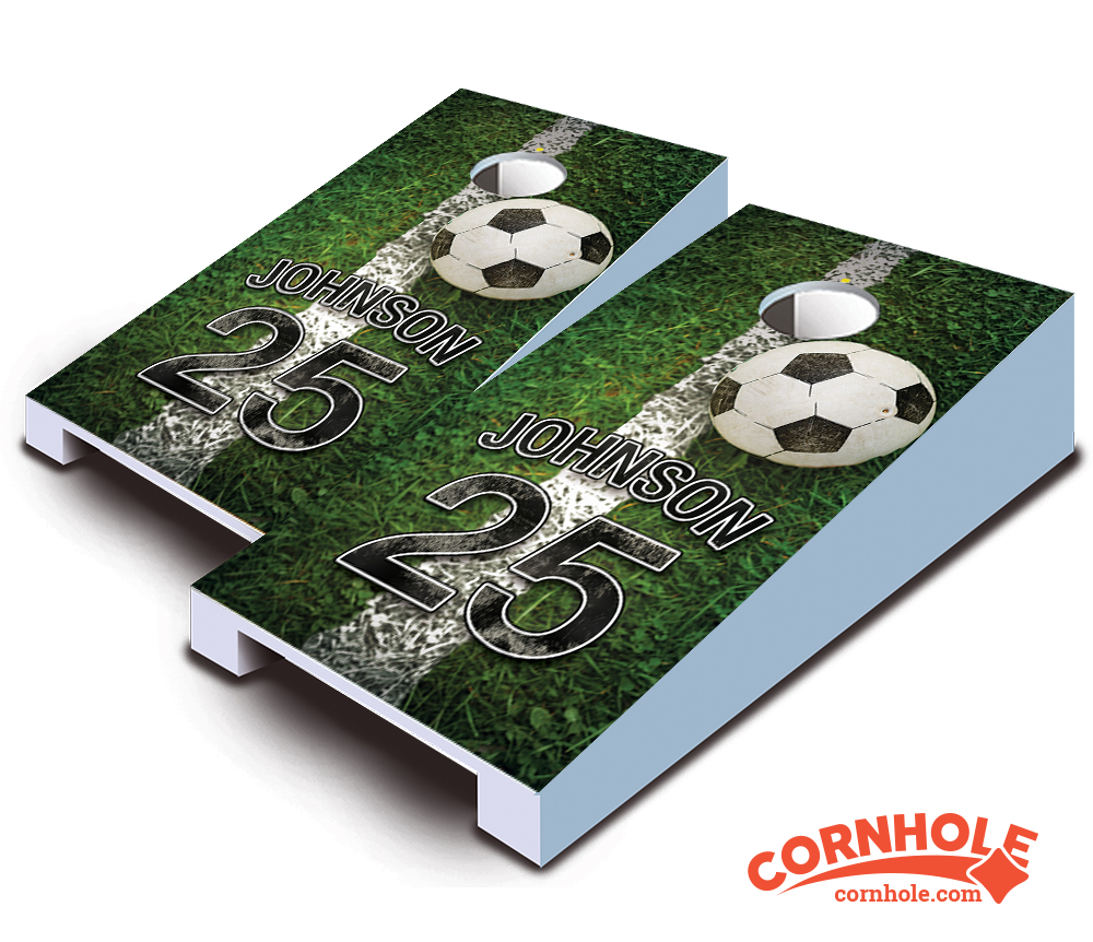 "Jersey Field Soccer" Tabletop Cornhole Boards
