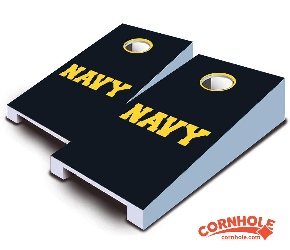 "Navy Text" Tabletop Cornhole Boards