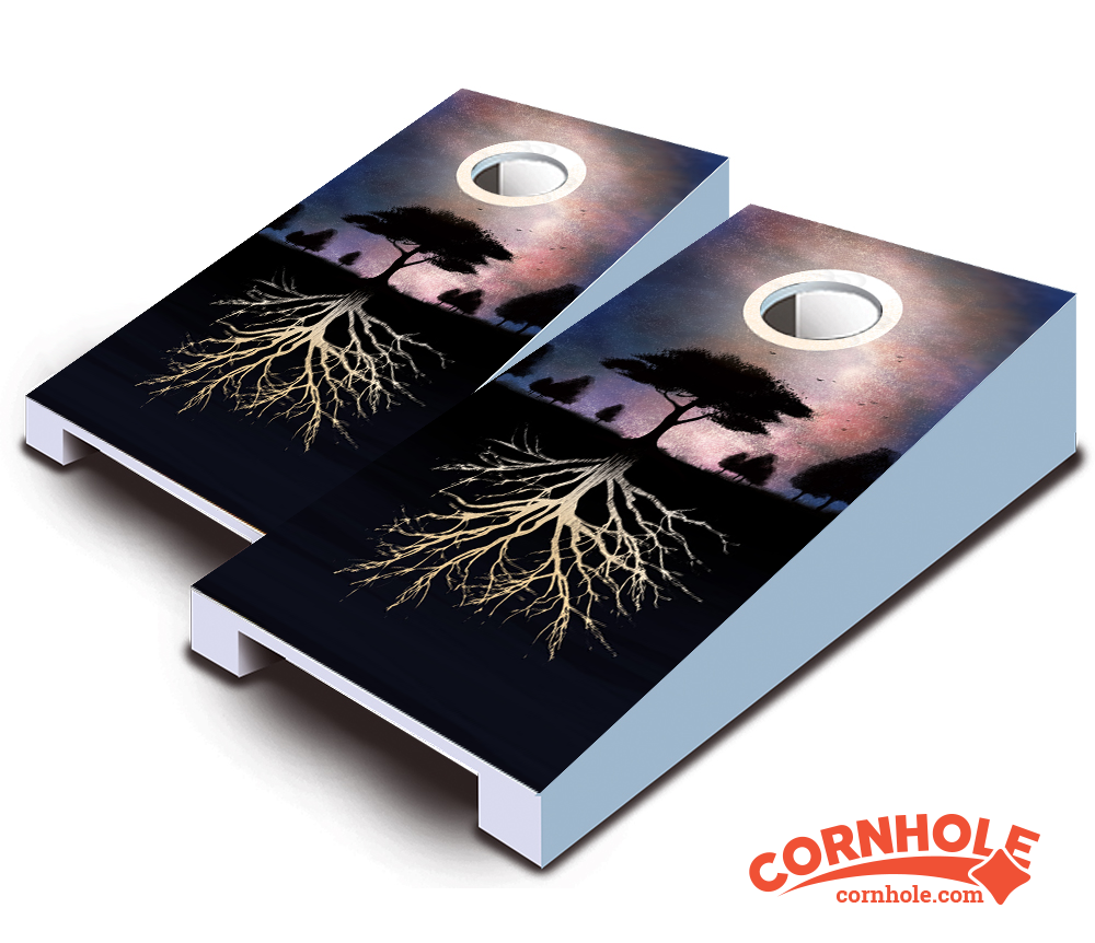 "Nocturnal Roots" Tabletop Cornhole Boards