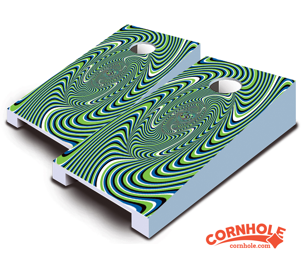 "Optic Swirl" Tabletop Cornhole Boards