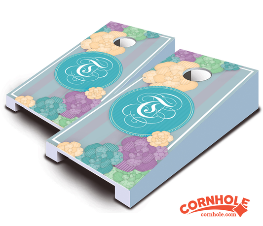 "Paper Flowers" Tabletop Cornhole Boards