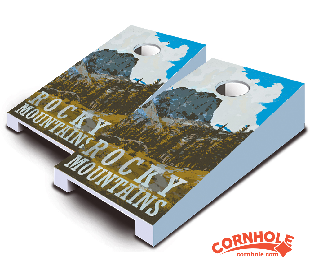 "Rocky Mountains National Park" Tabletop Cornhole Boards