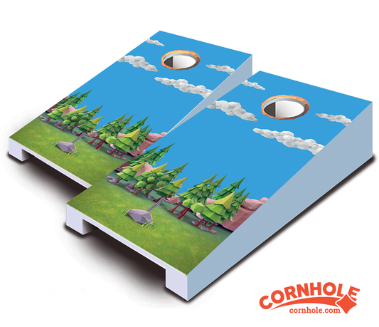 "Sword in Stone" Tabletop Cornhole Boards